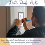 Utron 2 Pack Magnetic Notepads for Refrigerator, 100 Pages/Book Grocery List Magnet Pad for Fridge, Design Magnetic Grocery List Pad for Fridge, Grocery List Notepad, to-Do Memos, List(8 x 20.3cm)