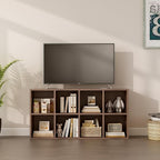 OSCHF 8-Cube Storage Shelf Bookcase - Wooden 4-Tier Floor Standing Open Bookshelf for Home and Office, Cuby Orgainzer, Walnut