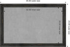 Amanti Art Black Framed Magnetic Board 23x35 Large Vision Board for use with Magnets, 100% Metal Sheet to Display Items as Office Decor or for Home Organization in mudroom, Kitchen or Kids Room