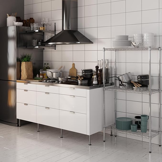 Regal Altair 14" Deep x 30" Wide x 54" Height Wire Shelving Kit | 3-Tier | NSF Commercial Storage Rack Unit