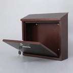 xydled Mail Boxes with Key Lock,Locking Mailbox Wall Mounted, Large Capacity, Galvanized Steel Cover Metal Postbox for House, 14 X 12.5 X 4.25 Inch,Bronze