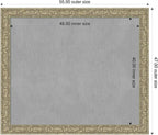 Amanti Art Silver Framed Magnetic Board 47x55 Oversize Vision Board for use with Magnets, 100% Metal Sheet to Display Items as Office Decor or for Home Organization in mudroom, Kitchen or Kids Room