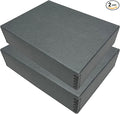 Lineco Museum Archival Storage Box, 9.75x12.75x3 in. Drop Front Design. Acid-Free with Metal Edge. Organize Photos, Pictures, Prints, Documents, Crafts, DIY. Gray, 2 Pack
