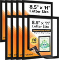 VAIIGO 10-Pack Magnetic Sign Holders 8.5 x 11 - Magnetic Frames for Fridge & Metal Surfaces - Document & Paper Display Holders, Picture/Poster/Photo Frames for Home, Office, Classroom