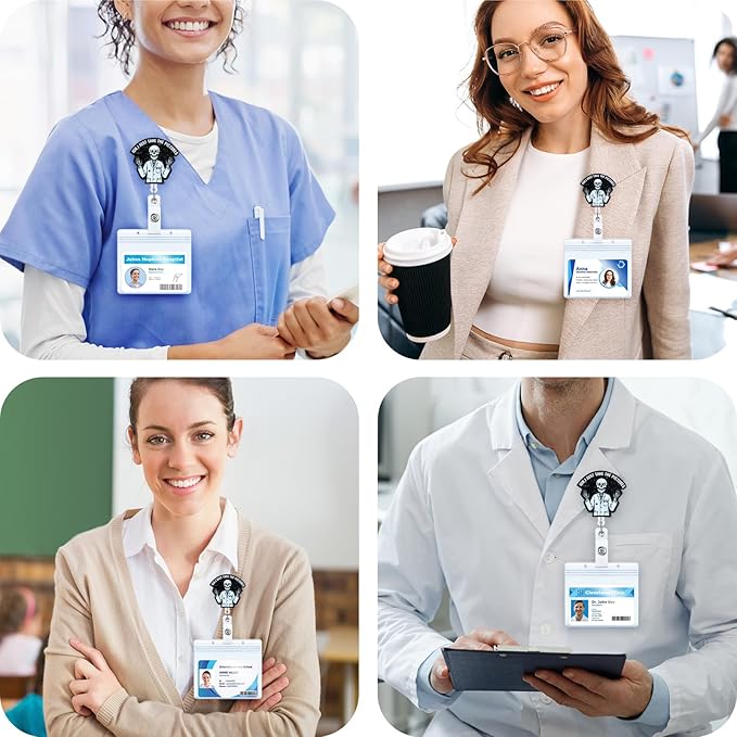 IDK,I Just Take The Pictures Funny Radiology Skeleton Nurse Badge Reel, Cute RT Retractable ID Card Badge Holder, Name Tag Badge Buddy for RN CT MRI RAD Nurse Nursing Student Radiologist X-Ray Tech