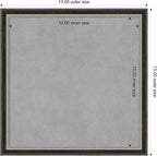 Amanti Art Black Framed Magnetic Board 13x13 X-Small Vision Board for use with Magnets, 100% Metal Sheet to Display Items as Office Decor or for Home Organization in mudroom, Kitchen or Kids Room