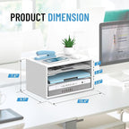 SHARKWOODS Wood Desk Organizer, 3 Tier Paper Tray Organizer for Desk with Adjustable Storage Shelves, Desktop File Organization Paper Sorter Mail Holder for Office Home Classroom, White