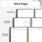 SUNEE 2026 Planner 5.9" x 8.3" – Dated Productivity Planner for Time Management - Daily,Weekly & Monthly Planner to Achieve Goals - Planner 2026 dated from January 2026 – December 2026,Black