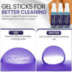 ULTRAVUE Eyeglass Gel Lens Cleaner Spray Kit - 3 x 1oz Gel Eyeglasses Cleaner Spray Bottle + 2 Microfiber Cloth for Cleaning - Safe for All Lenses (AR Coated Included), Eyeglasses and Screens