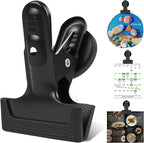 joaoxoko 3 Pack Heavy Duty Magnetic Clips 1.5 Inch Opening with Anti-Scratch Pads,Alloy Steel Rustproof Clip Securely Grip Tools, Flags, Blueprints for Home Office, Artist Studio (Black 3pcs)