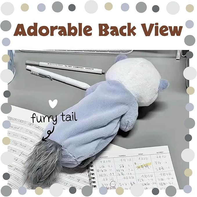 XZR Cute Pen Bag Case Box Stocking Stuffers Cute Creative Animal Cartoon Large Capacity Shark Bird Zipper Organizer Storage Bag Box Nice Gift (Sea otter)