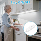 maylit Under Cabinet Lighting Plug in, 2 Pcs 14 Inch Linkable Ultra Bright LED Light Bars, Renter Friendly Lamp, Wired Indoor Lights for Kitchen Cabinet, Counter, Workbench, Desk, Shelf, Cool White