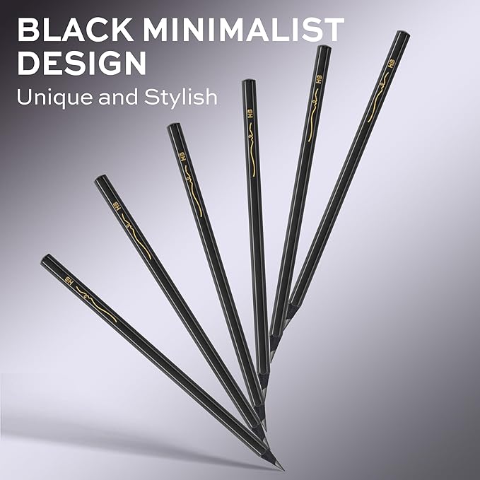 VUSIGN #2 Pencils Bulk, 72 Pack Pre-Sharpened HB Pencils, With 1 Sharpener & 2 Erasers for School, Office, Writing, Drawing Use,Black