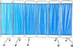 Portable Medical Privacy Screen, Medical Privacy Screen on Wheels, Rolling Medical Room Divider for Hospitals Clinics Bedrooms Beauty Salon (Blue, 6 Panel)