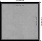 Amanti Art Black Framed Magnetic Board 21x21 Medium Vision Board for use with Magnets, 100% Metal Sheet to Display Items as Office Decor or for Home Organization in mudroom, Kitchen or Kids Room