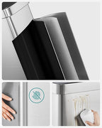SONGMICS Kitchen Trash Can, 16 Gallon (2 x 8 Gallon) Dual Compartment Garbage Can, 60L Pedal Recycling Bin, Stays Open and Soft Close, Stainless Steel, 15 Bags Included, Metallic Silver ULTB202E01