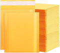 skardeco Kraft Bubble Mailers 6x10 Inch 100Pack Yellow Self-Seal Padded Envelopes Bubble Opaque Padded Mailers Shipping Bags for Small Businesses to Package and Mail Jewelry, Electronic Products