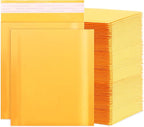 skardeco Kraft Bubble Mailers 6x10 Inch 100Pack Yellow Self-Seal Padded Envelopes Bubble Opaque Padded Mailers Shipping Bags for Small Businesses to Package and Mail Jewelry, Electronic Products