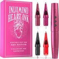 PMU Practice Pen – Wireless Precision Training Tool with 8 Ballpoint Cartridges – for Practicing Eyebrow, Lip, and Eyeliner Design Techniques on Paper – Includes 2 Batteries & Magnetic Case