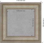 Amanti Art Silver Framed Magnetic Board 17x17 X-Small Vision Board for use with Magnets, 100% Metal Sheet to Display Items as Office Decor or for Home Organization in mudroom, Kitchen or Kids Room