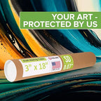 Paclord 3" x 18" Reinforced Kraft Paper Mailing Tube, Pack of 4 Tubes with 8 Caps – Secure USPS Approved Poster Tube – Cardboard Tube for Shipping and Storing Posters, Prints, Artwork, or Documents