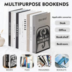 Personalized Name Bookends for Shelves, Unique Dragon Metal Book Ends Decorative, Non-Slip Book Stopper, Metal Fantasy Bookshelf Decor for Home Office Study Room, Customized Gifts Color05