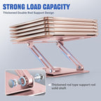 JOYEKY Laptop Stand for Desk, Adjustable Computer Stand with 360° Rotating Base, Ergonomic Laptop Riser for Collaborative Work, Foldable & Portable Laptop Stand, fits for All 10-16" Laptops