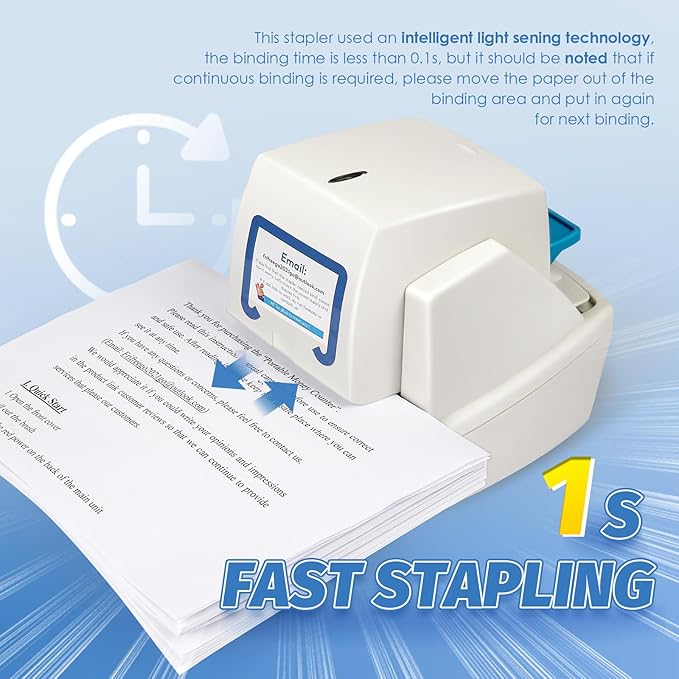 Frifreego Electric Stapler, Heavy Duty 70 Sheets Automatic Stapler, Jam-Free, Flat-Clinch & Quiet for Home and Office, with 5500 Staples