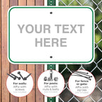 Custom Sign, Personalized Metal Signs, Customize for Office, Business, Workplace, Home, Airbnb, Delivery Green Signs, 12x18 Inches, Rust Free .063 Aluminum, Fade Resistant, Made in USA by Sigo Signs