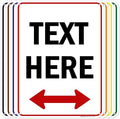 Custom Arrow,Custom Directional Sign, Two Way Arrow,18x24 Inches, 55 mil thick HDPE (high density polyethylene) Made in USA by My Sign Center