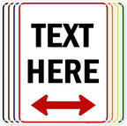 Custom Arrow,Custom Directional Sign, Two Way Arrow,18x24 Inches, 55 mil thick HDPE (high density polyethylene) Made in USA by My Sign Center