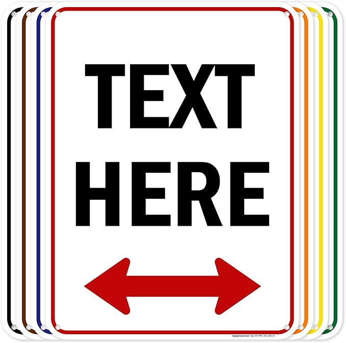 Custom Arrow,Custom Directional Sign, Two Way Arrow,18x24 Inches, 55 mil thick HDPE (high density polyethylene) Made in USA by My Sign Center
