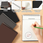 Engrowtic 3 Pack Graph Paper Spiral Notepad A5 Top Wirebound Notepad Grid Notebook Steno Pads Memo Notebook Grid Paper 140 Pages for Writing Sketching Drawing Office Supplies (Multicolor)