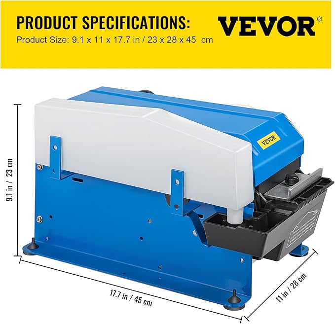 VEVOR Water-Activated Tape Dispenser, Maximum 39.4" x 3.94" Tape, Adjustable Length, Width & Water Level, Manual Tape Dispenser w/Water Brush, Carton Packaging for Express Box, Gift Box