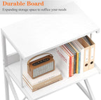 aboxoo Printer Stand for Desk, Desktop Printer Shelf Large 3-Tier Multi-Purpose Office Organization Shelves for Home Office, White