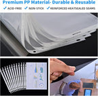 Sheet Protectors 200 Page,Page Protector 8.5" x 11" ，Upgraded Clear Plastic Page Protectors,for 3 Ring Binder, Top Loading Paper Protector with Reinforced Holes,Holds Multiple Sheets，Letter Size