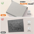 Shutex Extra Capacity Plastic Hanging File Folders,12 Pack Reinforced Expanding Hang Folder Letter Size,Accordian Pocket,Heavy Duty 2 Inch Expansion, Hard Hanging Folder Organizer for Office Home,Grey