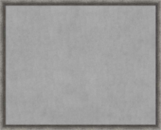 Amanti Art Grey Framed Magnetic Board 34x42 X-Large Vision Board for use with Magnets, 100% Metal Sheet to Display Items as Office Decor or for Home Organization in mudroom, Kitchen or Kids Room