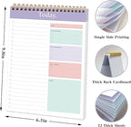 GOLDPEI To Do List Notepad - Daily Planner Notepad Undated 52 Sheets, 6.5" x 9.8" Planning Pad Checklist Productivity Note Pad for Work and Personal Organized