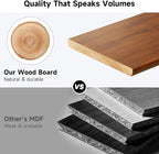 NestNeat Monitor Stand Riser, 24 Inch Computer Monitor Stand for Desk, 2-Tier Wood Desk Shelf Organizer with Storage, Desktop Stand for Laptop/Screen/PC/Printer, Ergonomic Home Office Monitor Stand