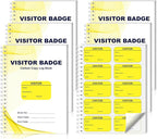 6 Pack of 1800 Visitor Badges Stickers Visitor Log Book with Carbon Copy Visitor Pass Stickers with Carbonless Visitor Name Tags Guest Registry Log Book for School Business Church
