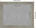 Amanti Art Grey Framed Magnetic Board 22x28 Medium Vision Board for use with Magnets, 100% Metal Sheet to Display Items as Office Decor or for Home Organization in mudroom, Kitchen or Kids Room