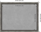 Amanti Art Grey Framed Magnetic Board 20x26 Medium Vision Board for use with Magnets, 100% Metal Sheet to Display Items as Office Decor or for Home Organization in mudroom, Kitchen or Kids Room