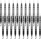 Sibba 20 PCS Dual-Tip Black Drawing Pens 0.5/1mm Bold & Fine Paint Markers, Fineliner Permanent Marker Bible Journaling Writing Pens for Artist Sketch Sketching Writing Dooding Marking Signature