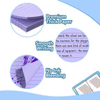 Ciphyfee Index Cards 3x5 Inch With Ring, 300 Count, Ruled Purple Index Card, 180GSM Flash Cards College Ruled for Students, Teachers, Study Note Card for Office, Home, School, Office