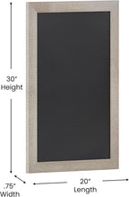 HBCY Creations 20" X 30" Weathered Lightwash Solid Wood Frame Wall Chalkboard, Magnetic Surface, Home Décor, Restaurant & Café Menus, Blackboard, Includes Chalk, Eraser & Hanging Hardware
