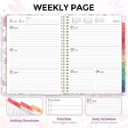 2026 Planner, Weekly and Monthly Planner, 8.5" x 11", January 2026 - December 2026, Agenda Planner with Monthly Tabs, Goal Setting & Time Management Organizer for Professionals & Students
