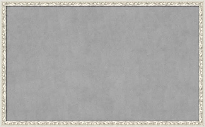 Amanti Art Silver Framed Magnetic Board 26x42 Large Vision Board for use with Magnets, 100% Metal Sheet to Display Items as Office Decor or for Home Organization in mudroom, Kitchen or Kids Room