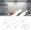 maylit Under Cabinet Lighting Plug in, 2 Pcs 14 Inch Linkable Ultra Bright LED Light Bars, Renter Friendly Lamp, Wired Indoor Lights for Kitchen Cabinet, Counter, Workbench, Desk, Shelf, Cool White