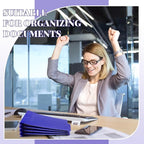 Skyygemm 12 Pcs Classification Folders Letter Size, 1 Divider Pressboard File Folder with Fasteners, Expanding File Organizer Bulk for School Teachers, Office Employee, Coworker, Staff (Purple)
